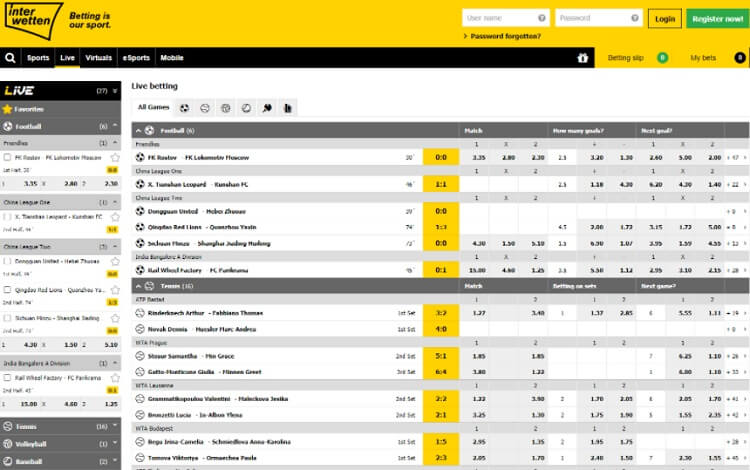 Interwetten Football Betting