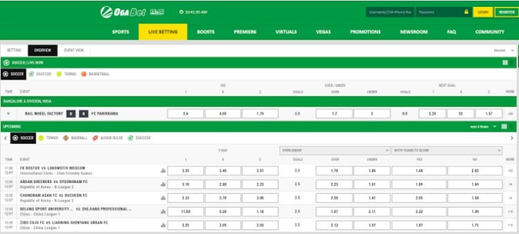 Ogabet Live Betting