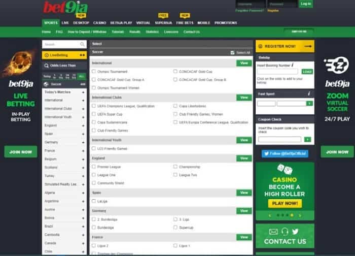 Football Betting bet9ja