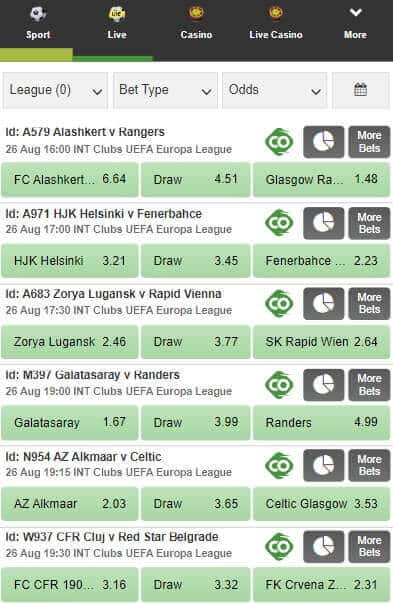 Betway Mobile Betting