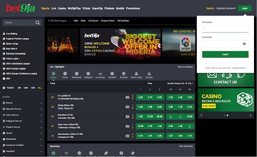 Bet9ja Website