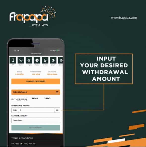 Tutorial On Frapapa Withdrawal