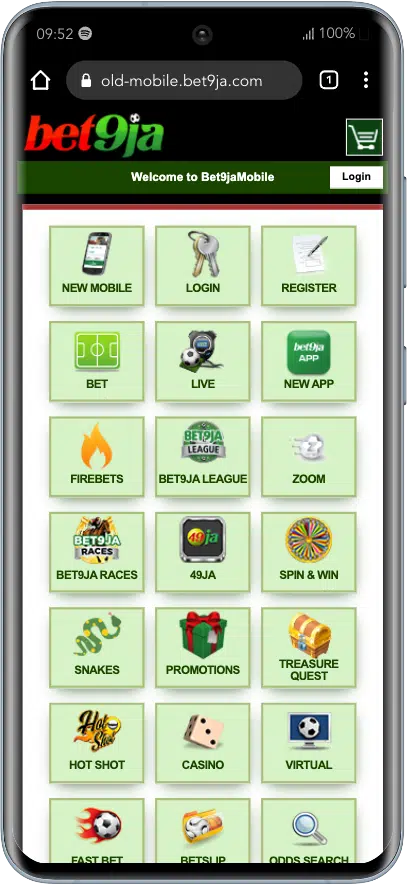 Bet9ja Home Page Old Mobile