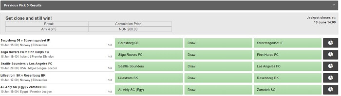 Betway Jackpot Predictions