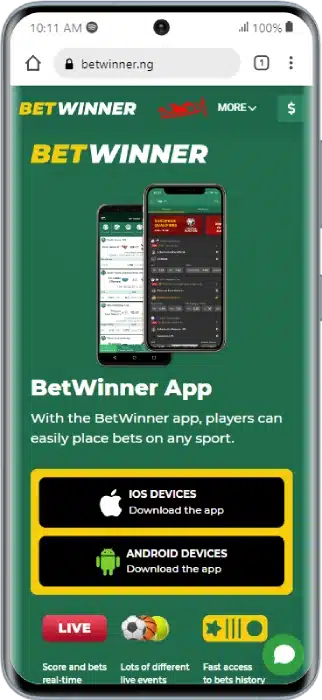 Download the BetWinner Betting App
