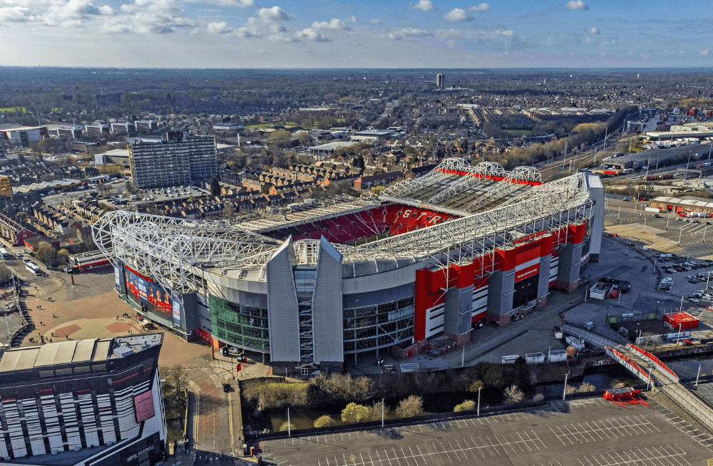 Old Trafford stadium, home of Manchester United, ManU Football Club