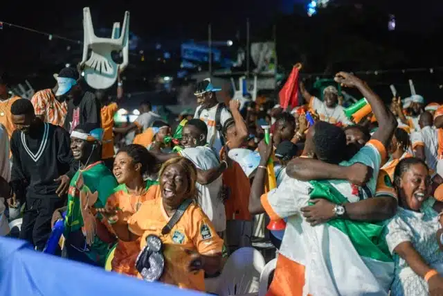 Cote D Ivoire celebrate victory during the TotalEnergies Caf Africa Cup of Nations