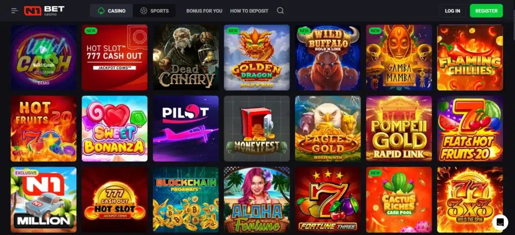 Play Slots with N1Bet