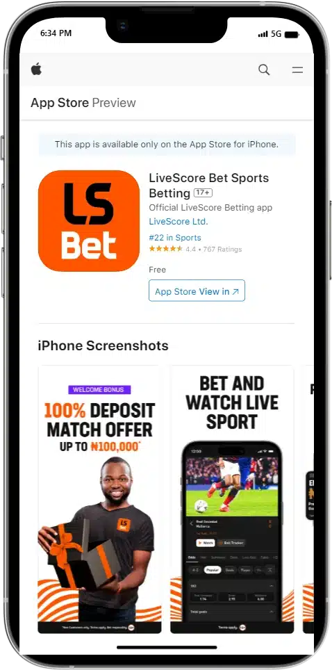 App Store - LiveScore Bet Sports Betting 