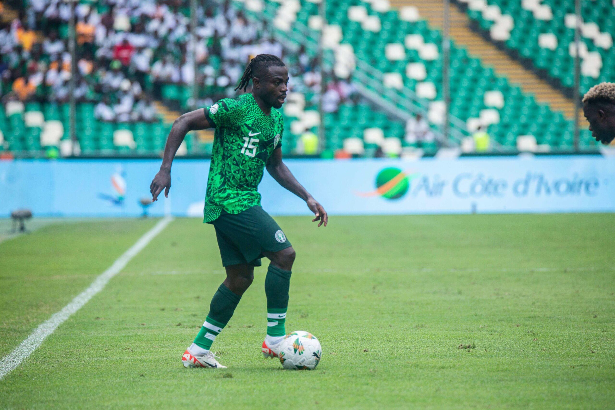 Super Eagles Player, Moses Simon at the 2023 African Cup Of Nation.