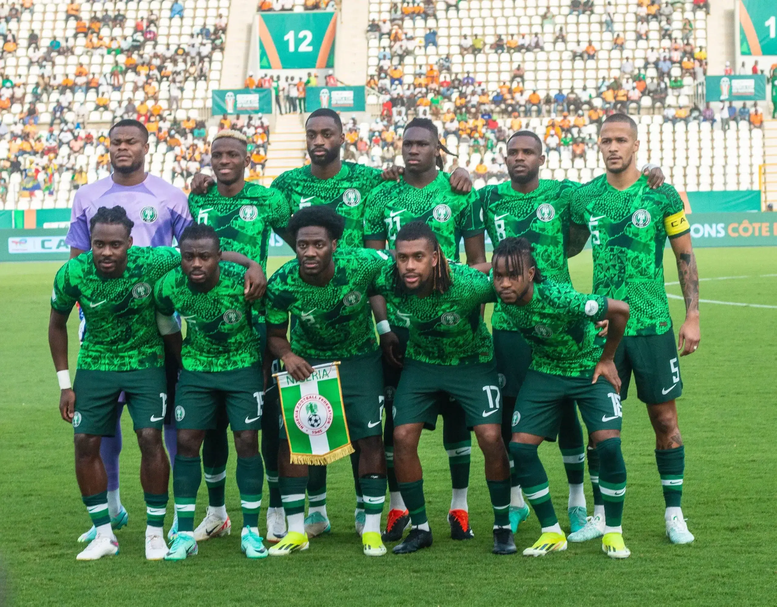 Nigeria team lineup during the semi-final game between Nigeria vs South Africa