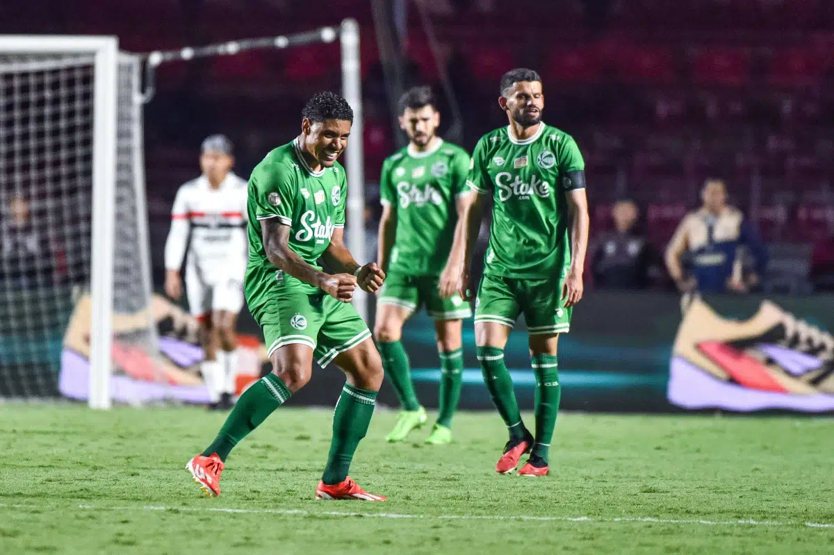 Erick Farias celebrates the goal during the match between São Paulo FC x Juventude.