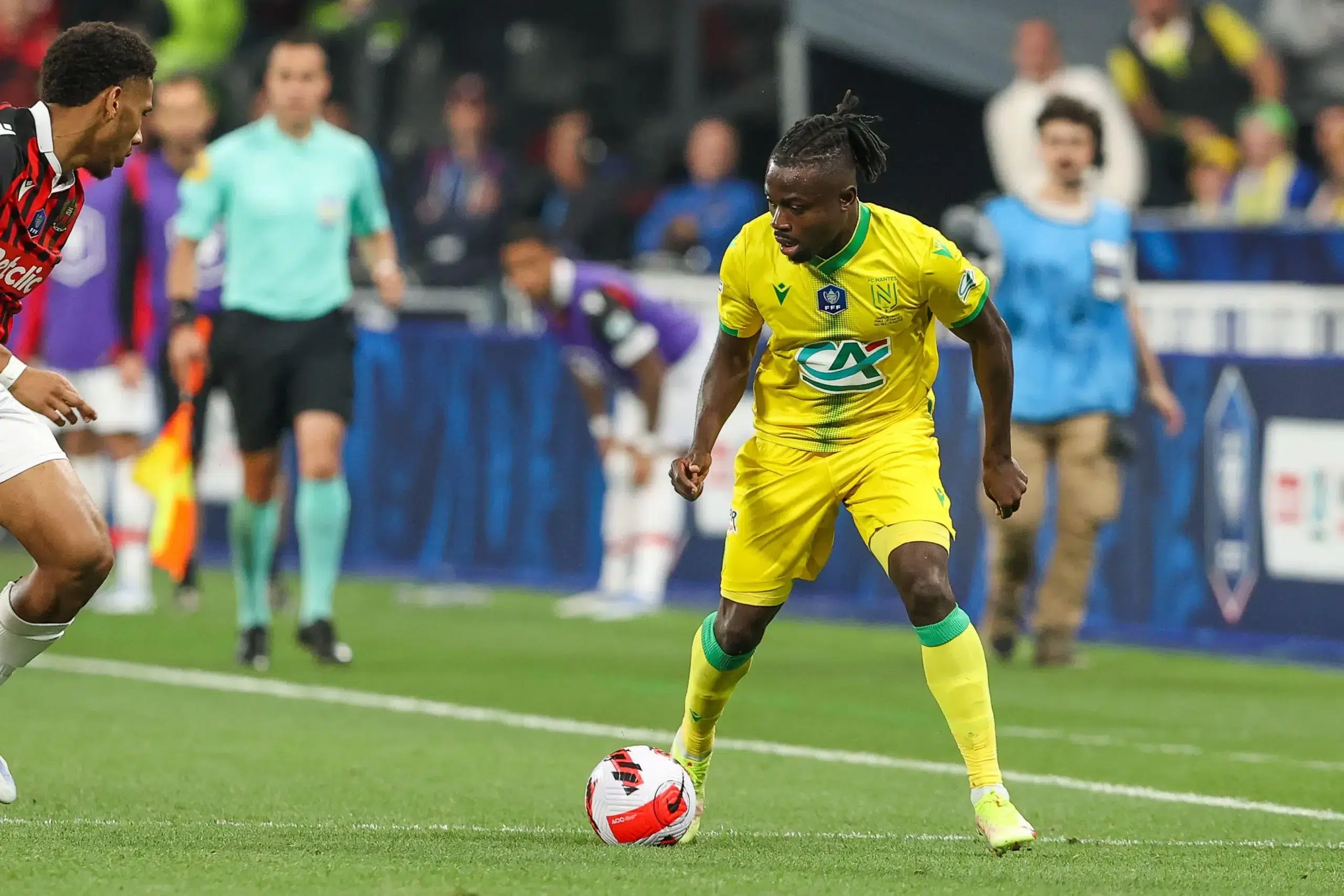 Moses Simon of FC Nantes during the Coupe de France match
