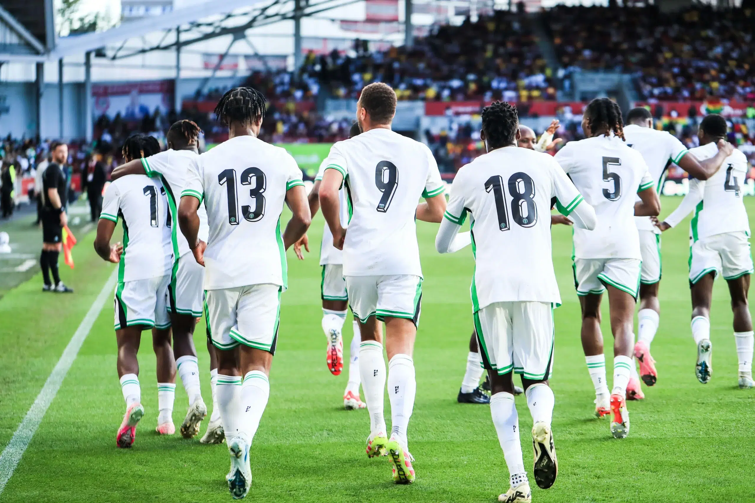 Semi Ajayi celebrates scoring for Nigeria in Ghana vs Nigeria at the Unity Cup 2025