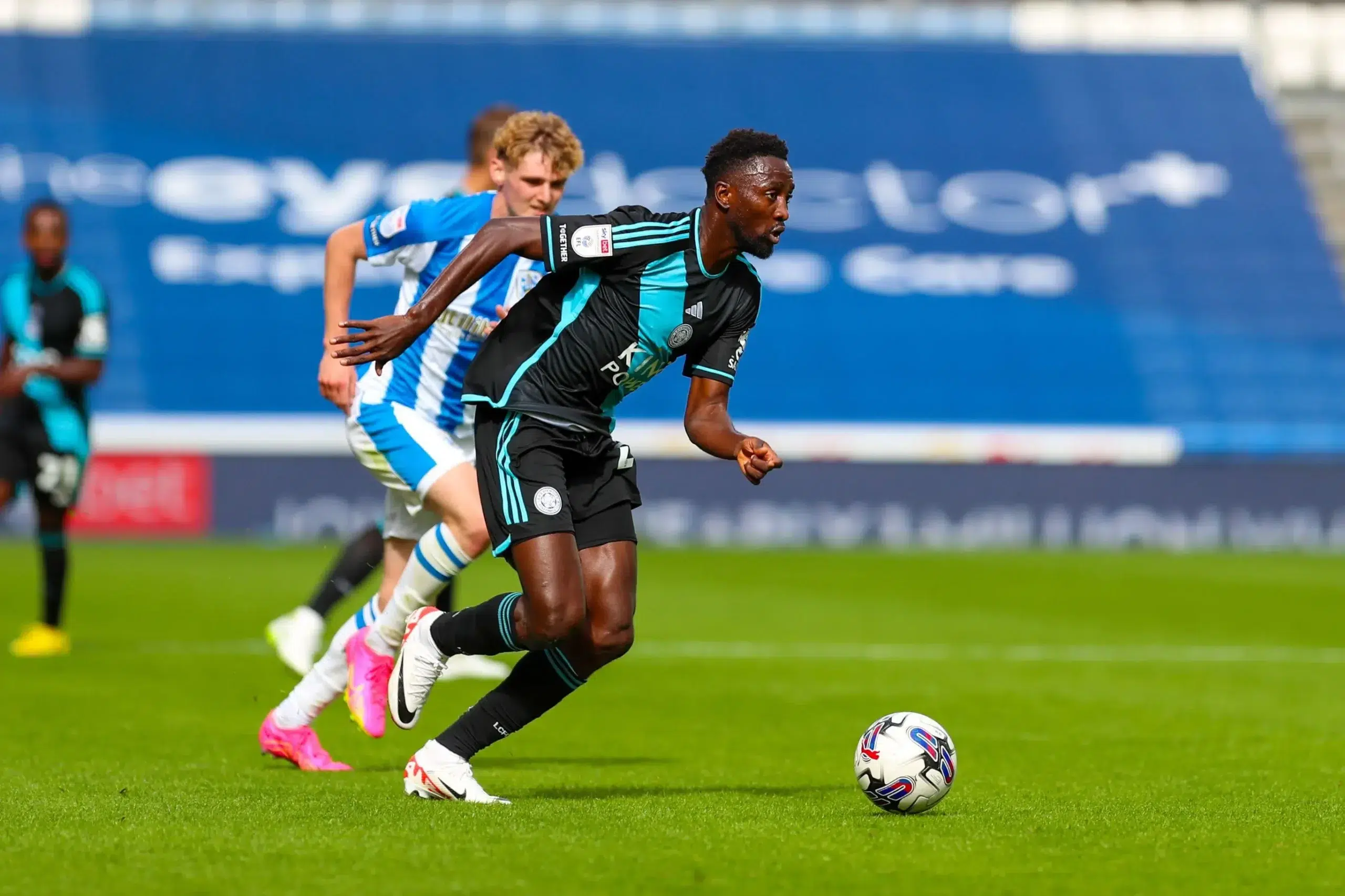 Wilfred Ndidi (25) of Leicester City on the ball - during the game Huddersfield Town v Leicester City