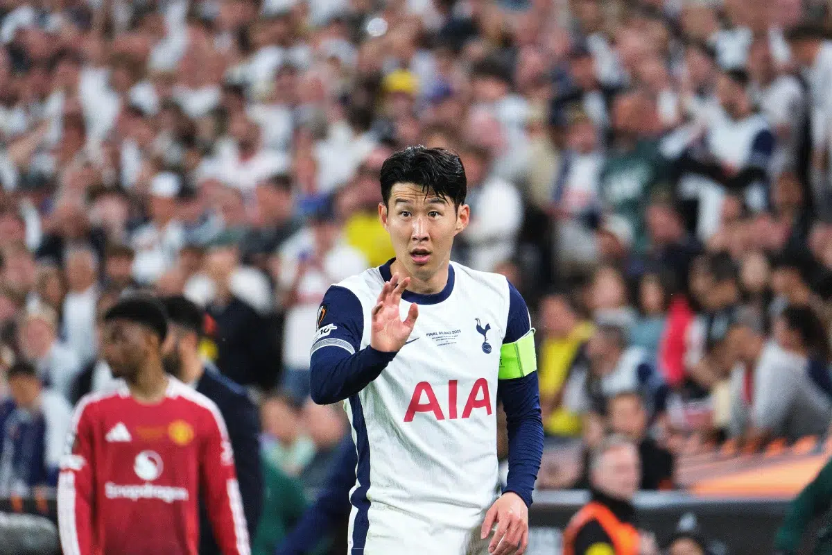 Heung-min Son of Tottenham Hotspur in the Tottenham Hotspur vs Manchester United match, Europa League Final 2025