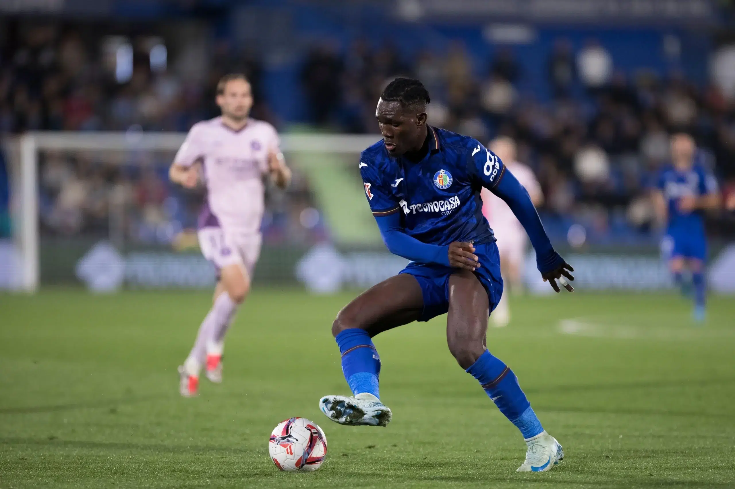 Christantus Uche of Getafe in action during the La Liga 2024/25 match between Getafe and Girona