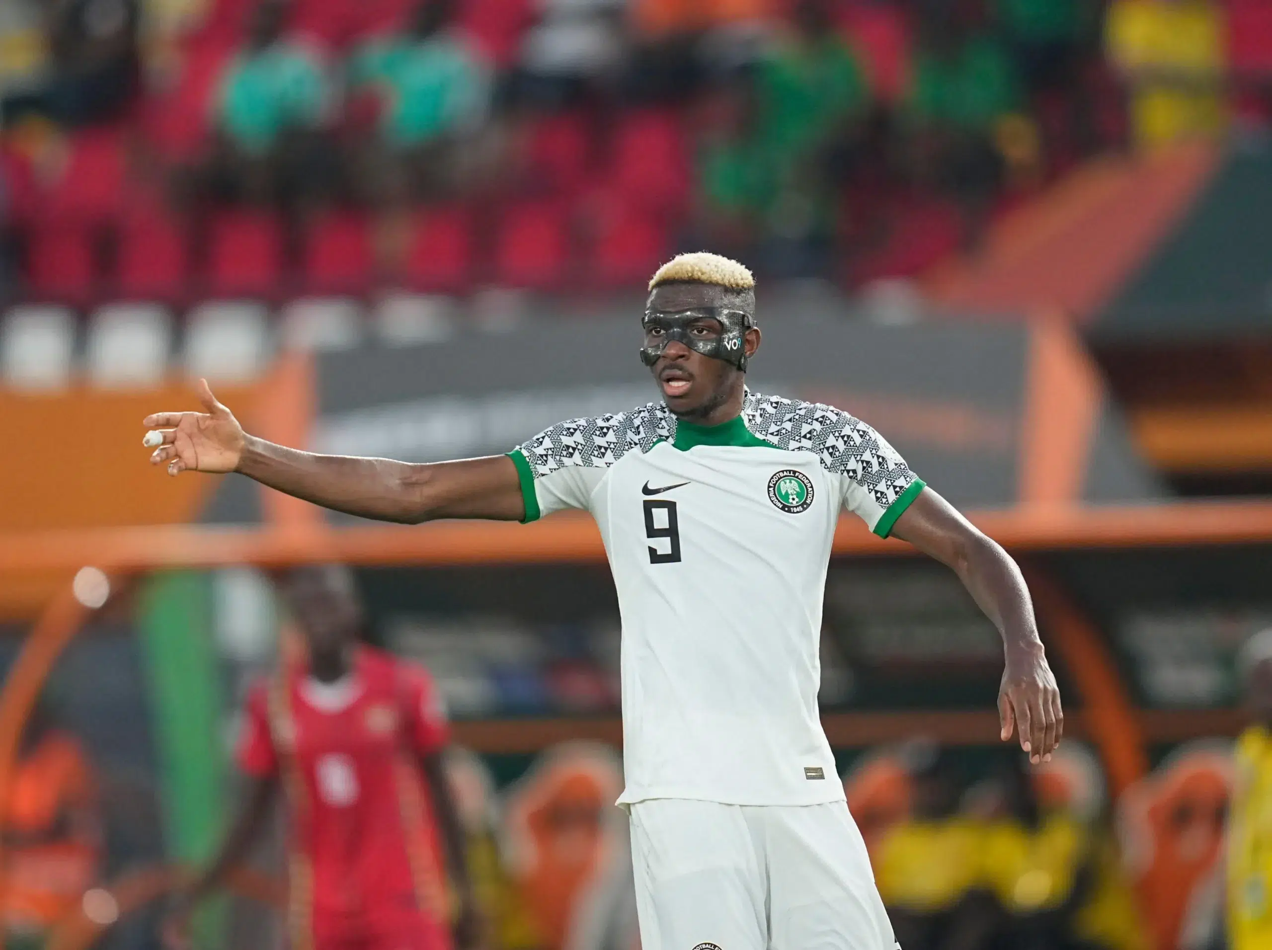 Victor James Osimhen (Nigeria) looks on during a African Cup of Nations Group A game
