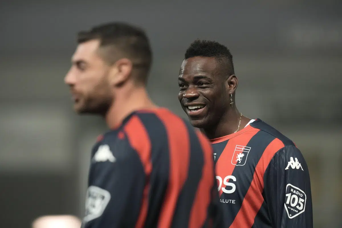 Mario Balotelli in action during Genoa warm up during the Serie A Enilive 2024/2025 match