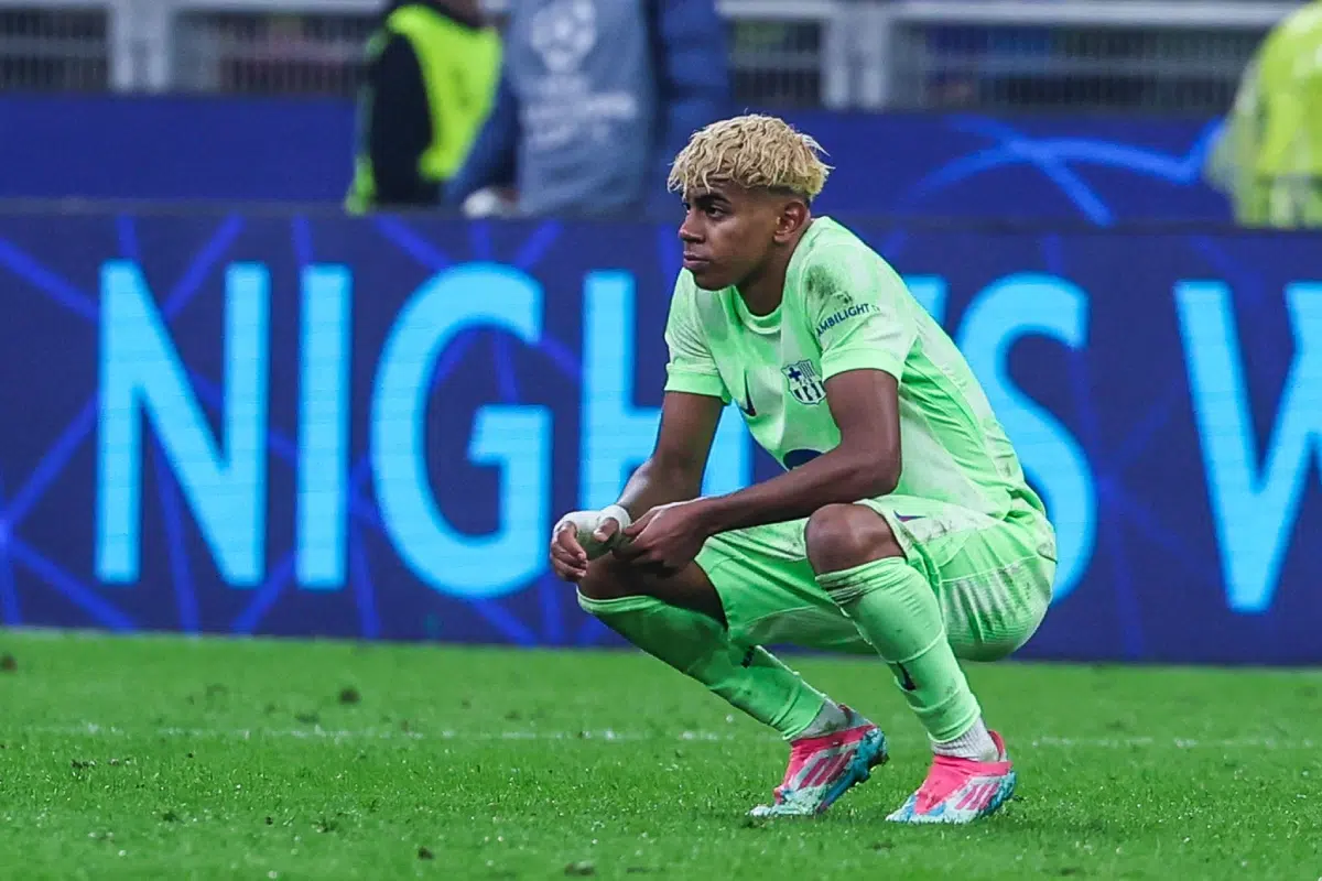 Lamine Yamal of FC Barcelona seen during UEFA Champions League 2024/25 Semi Final - 2nd leg football match between FC Internazionale and FC Barcelona