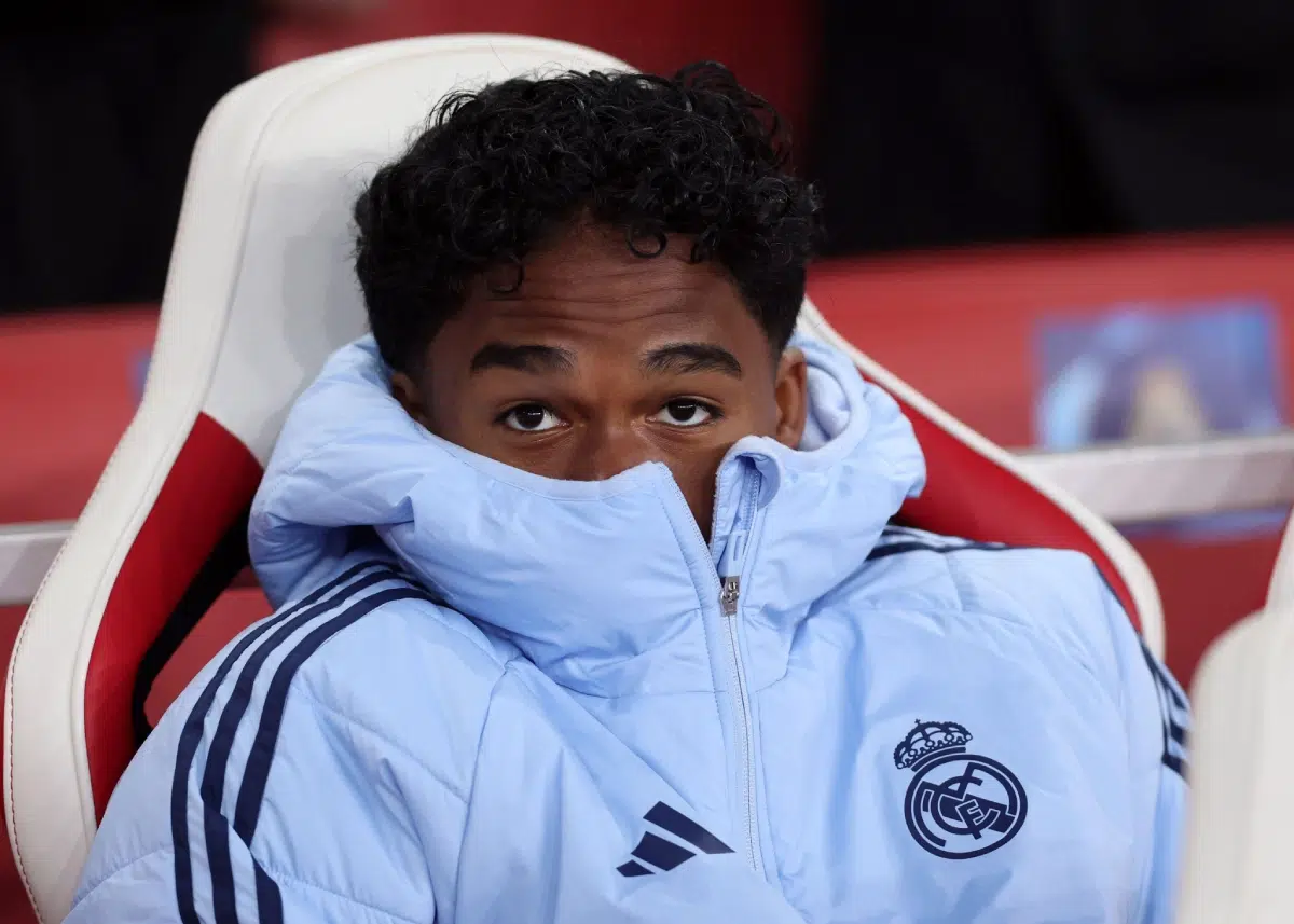 Endrick of Real Madrid during the Arsenal vs Real Madrid UEFA Champions League match, 2025