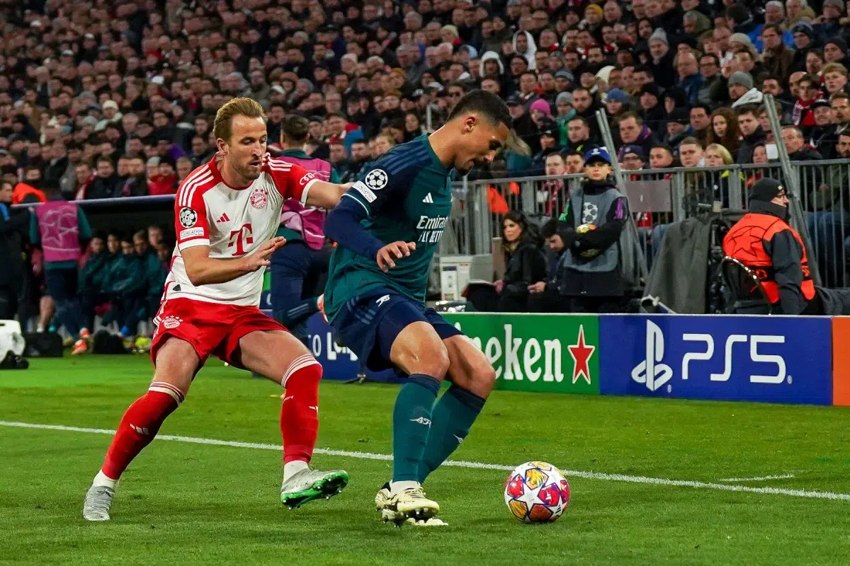 Harry Kane during the UEFA Champions League 1/4 match between FC Bayern Munich and Arsenal FC, 2024