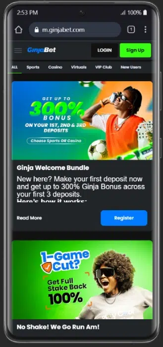 GinjaBet Promo Offers