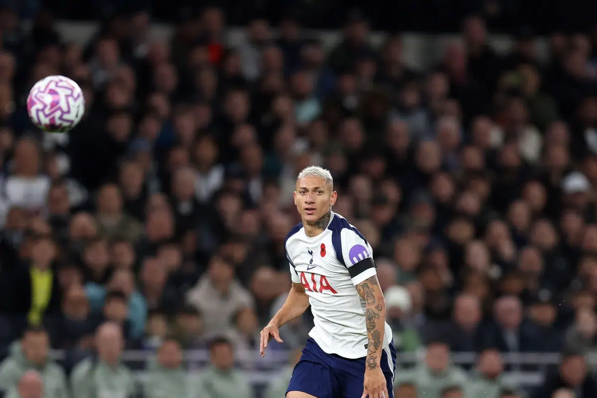 Richarlison of Tottenham Hotspur in action, November 2025