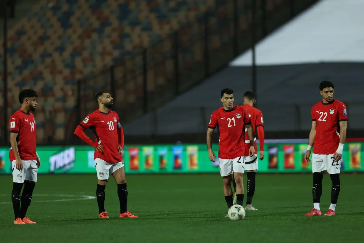 Marwan Ateya, Mohamed Salah of Egypt, Zizo and Omar Marmoush of Egypt during the FIFA World Cup 2026 CAF Qualifier match between Egypt and Sierra Leone