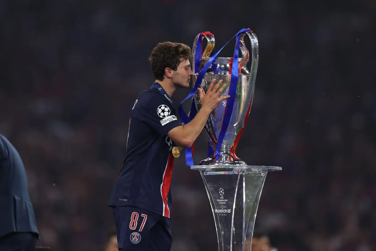 Joao Neves during the Final UEFA Champions League 2024-2025 match between PSG and Inter Milan
