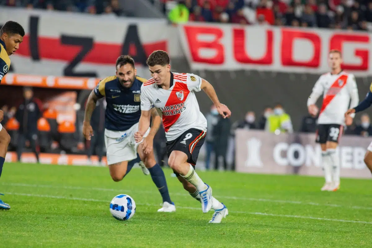 Julian Alvarez playing for River Plate, Argentina, 2022
