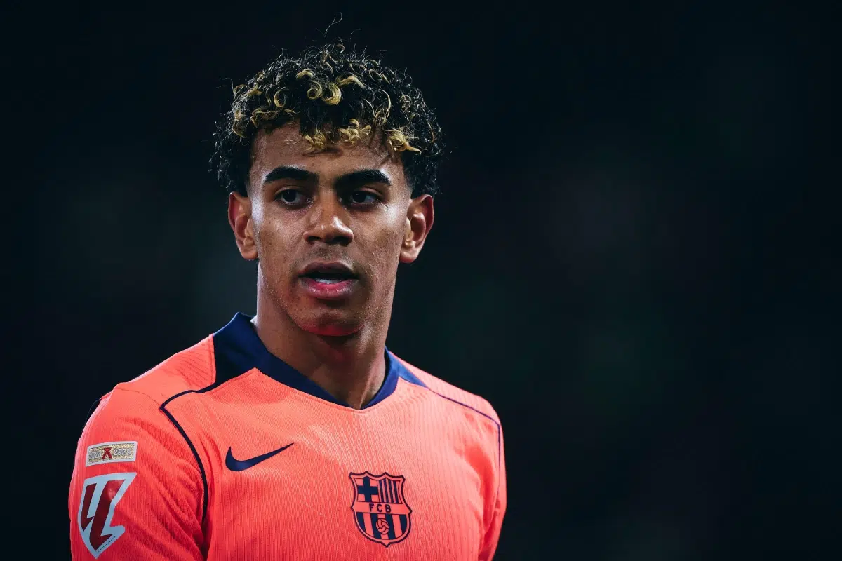 Lamine Yamal of Barcelona reacts during the La Liga football match between Elche and Barcelona, Jan. 31, 2026.