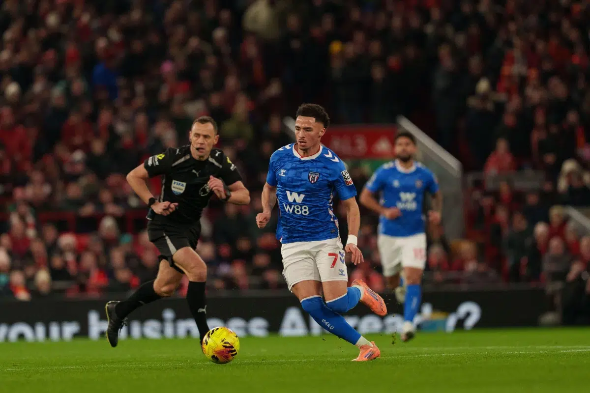 Sunderland's Chemsdine Talbi during the Premier League match between Liverpool and Sunderland, 3rd December 2025