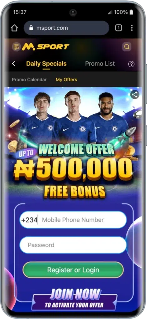 MSport Welcome Bonus