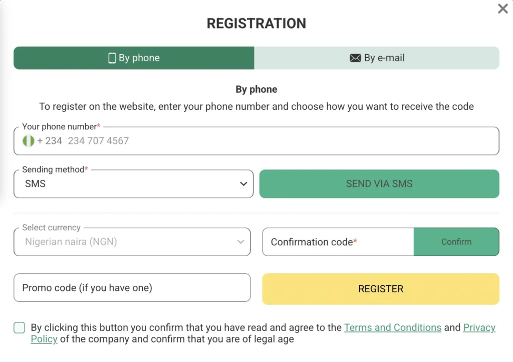 BetWinner Registration: Step by Step Guide