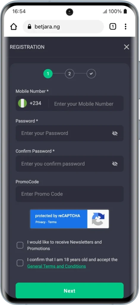 Learn how to sign up with Betjara
