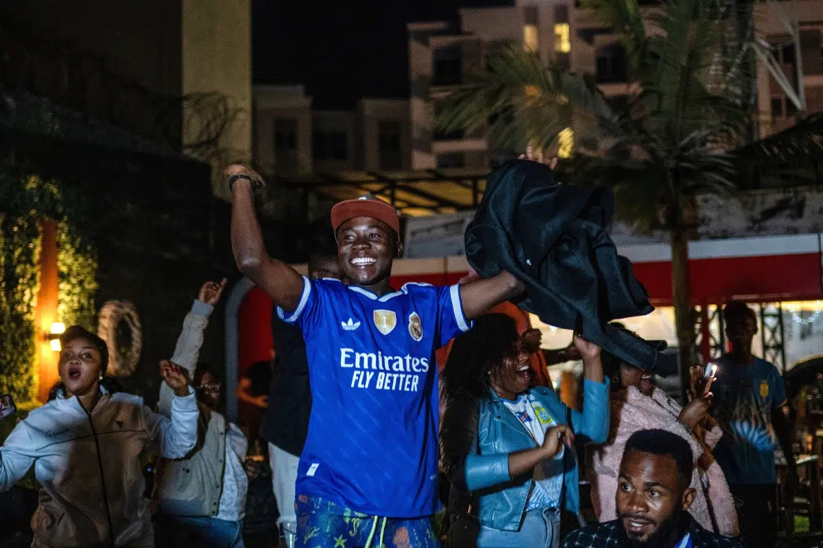 Congolese football fans celebrate in Goma, 2026