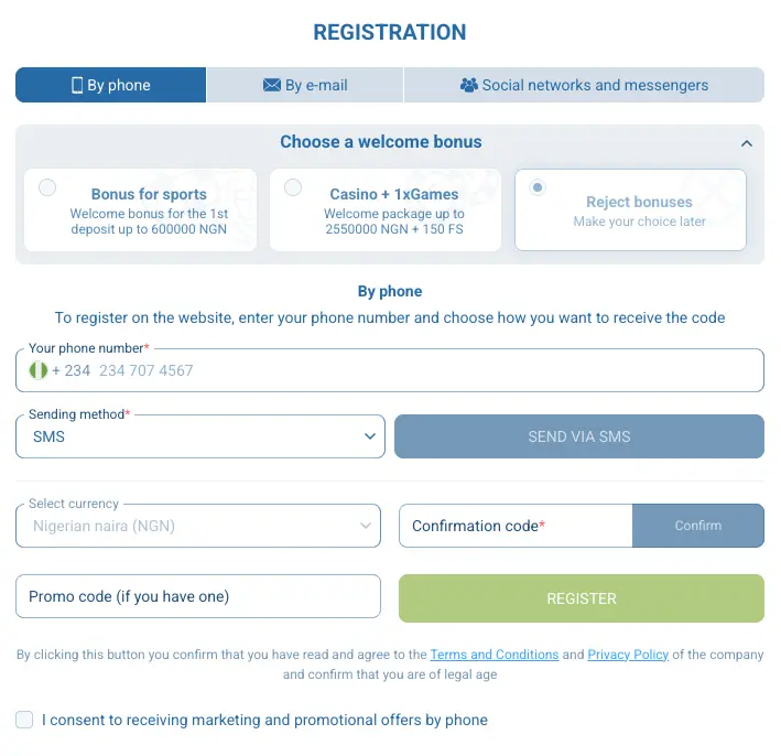 How to Register and Use the 1xBet Promo Code