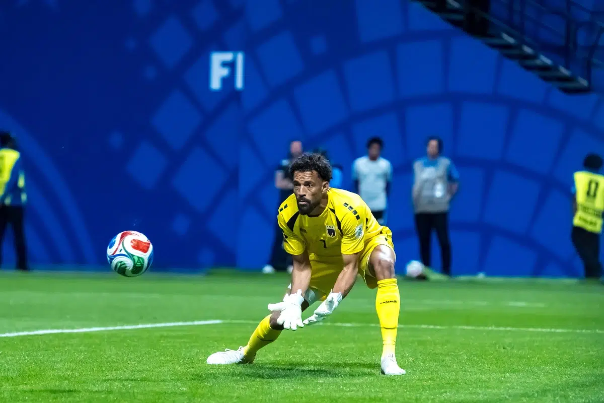 Vozinha stops a goal as Cabo Verde plays against Spain, 2026