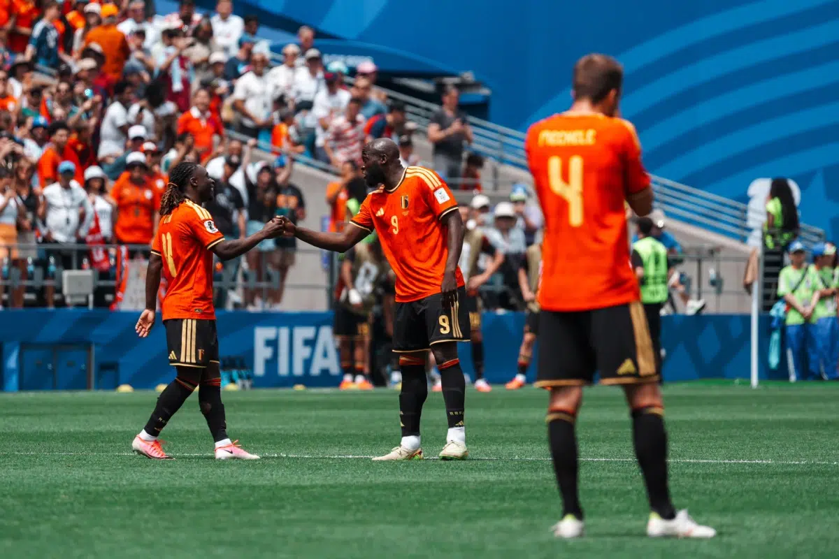 Romelu Lukaku and Jérémy Doku of Belgium, Belgium vs Egypt, 15 June 2026