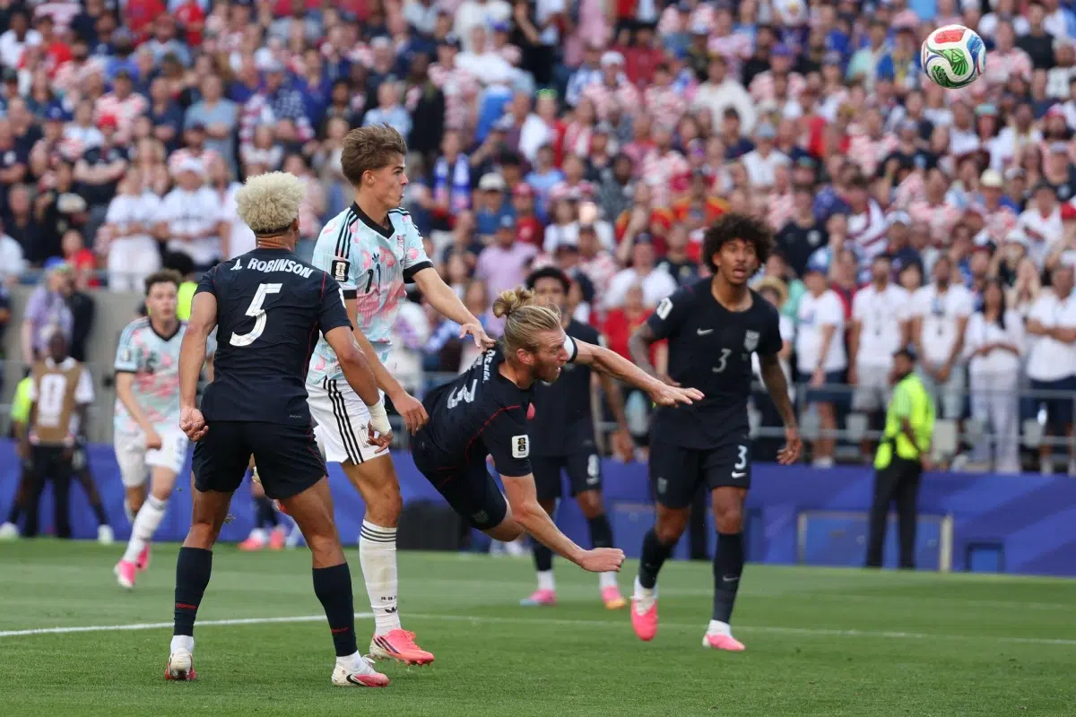 Belgium's De Ketelaere scores his team's second goal during the World Cup, 2026