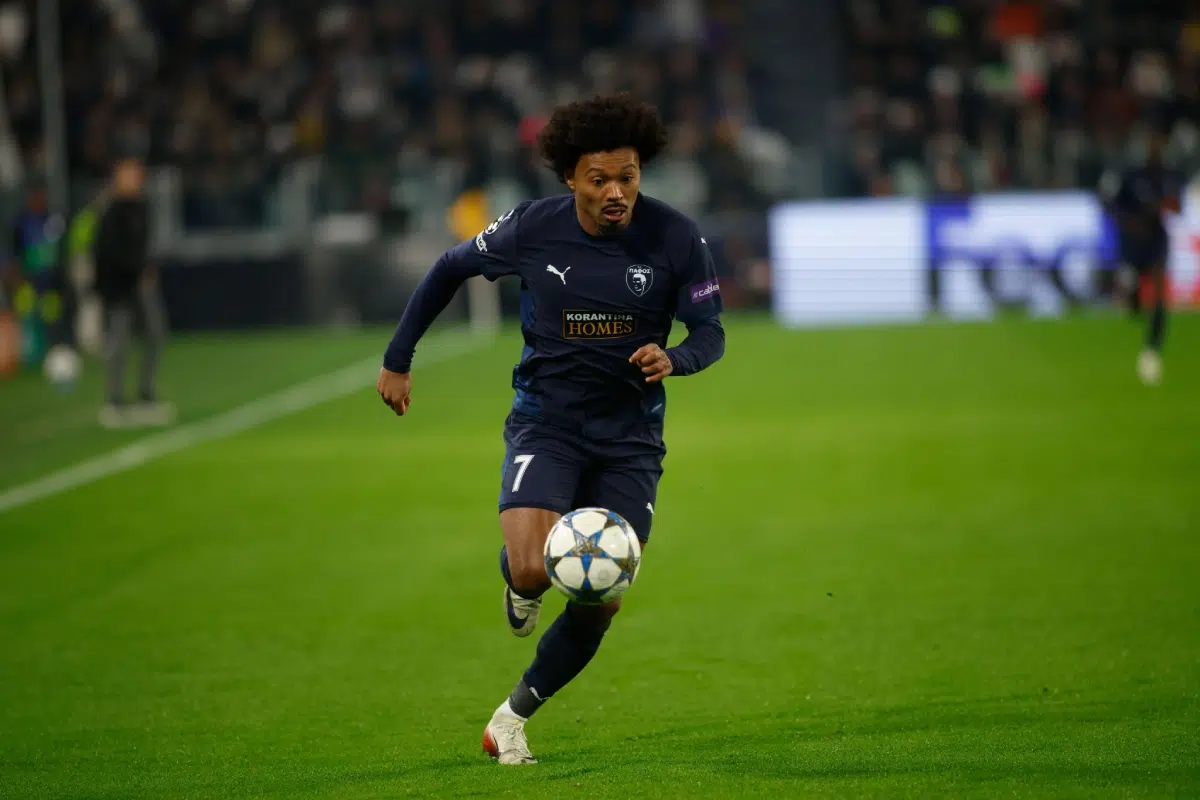 Bruno of Pafos FC during the Champions League, 2026