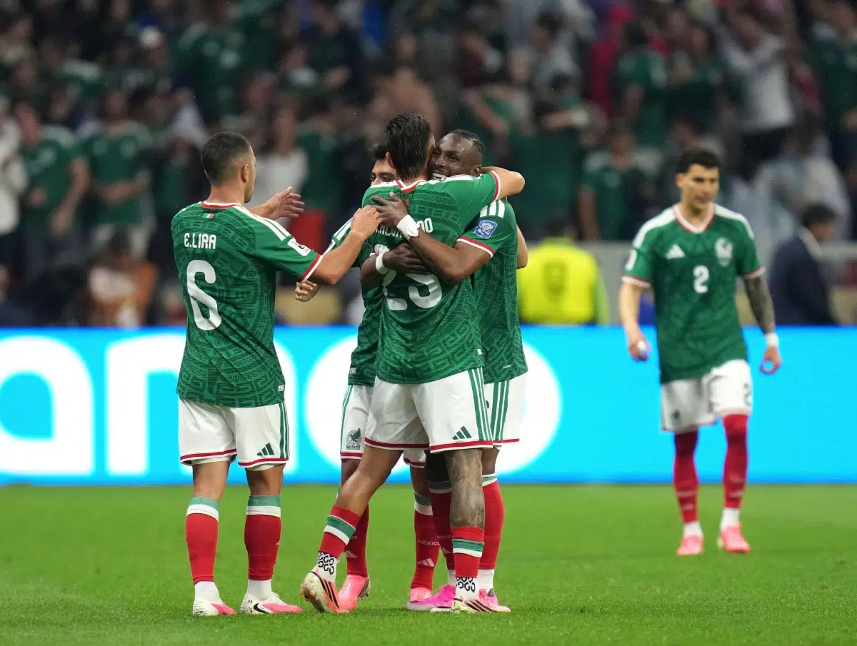 Julian Quinones of Mexico celebrates after scoring, 2026