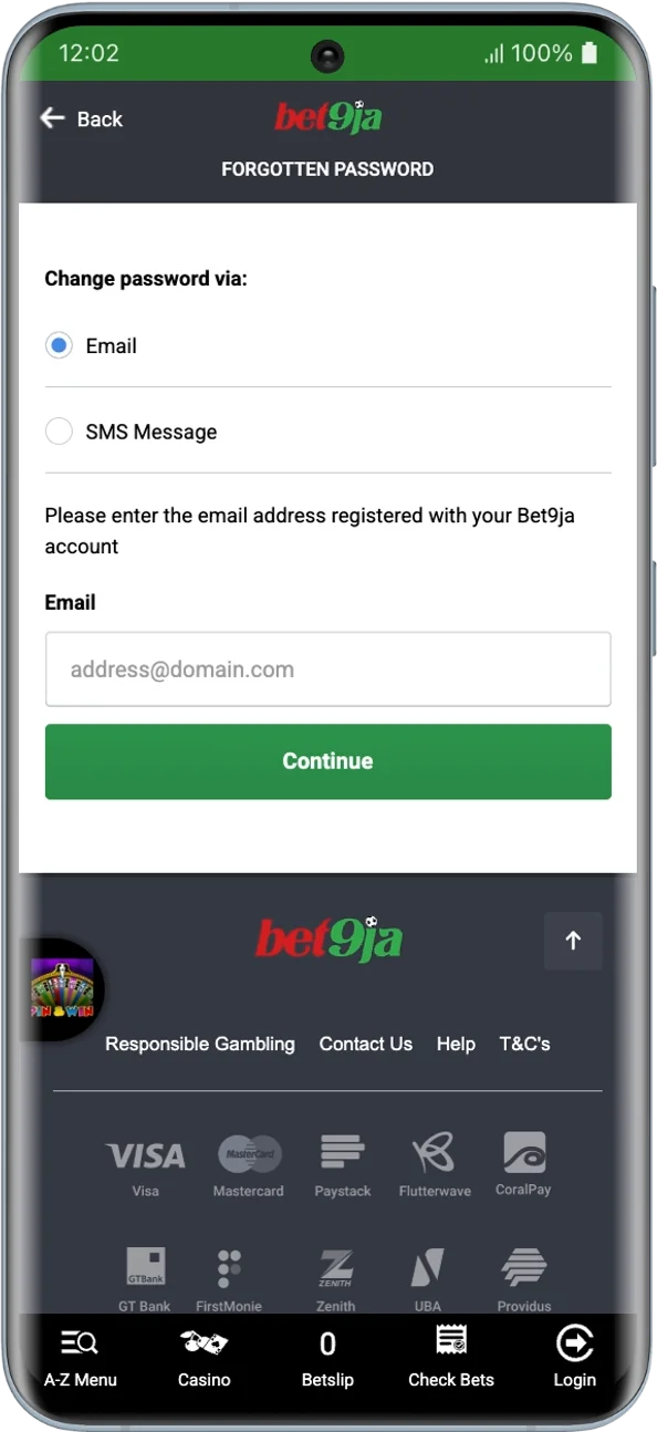 How to Reset Your Bet9ja Password